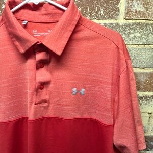 Under Armor Men's RED polo LARGE